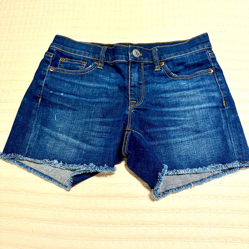 J.Crew Indigo Jean Shorts Denim cut offs Size 25